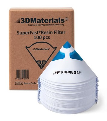 SuperFilter 100 pcs, Disposable Filter, 3D Printer Resin and 125um, blue 