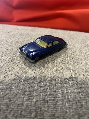 #ad Vintage Husky Models Blue w Yellow Interior Jaguar Mk 10 1 64 Plastic Diecast $7.99