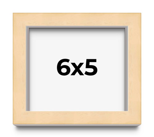 6x5 Solid Wood Picture Frame with UV Acrylic, Available in 6 Finishes