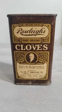 VINTAGE RAWLEIGH'S GROUND CLOVES SPICE TIN! 3 1/4 oz.