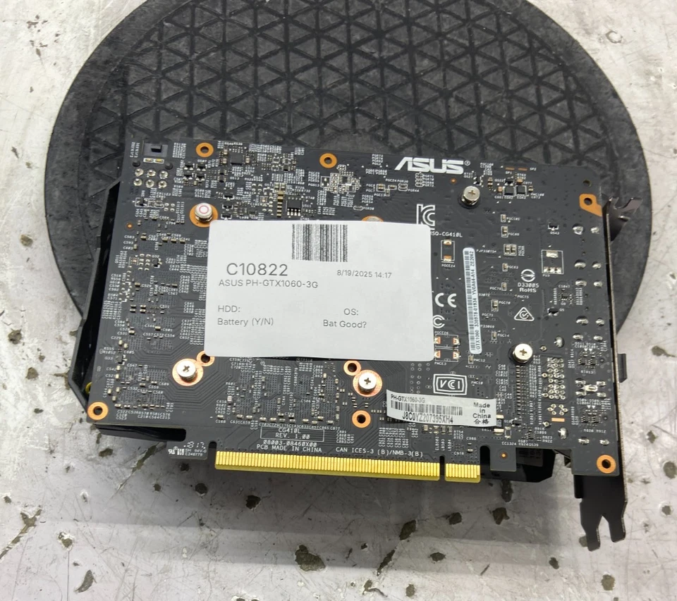 ASUS GTX 1060 3 GB PH-GTX1060-3G PCIE GPU - протестирован - Изображение 3 из 3