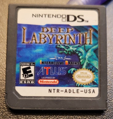 DEEP LABYRINTH (Nintendo DS) DSi XL Lite 2DS 3DS TESTED Atlus RPG Authentic RARE