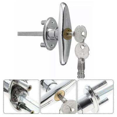 Garage Door Lock T Handle w/4 Keys - Universal Replacement