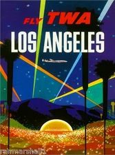 Los Angeles California Hollywood Bowl United States Travel Advertisement Poster 