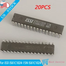 20Pcs For ISSI IS61C1024-15N IS61C1024 128K x 8 High-Speed CMOS Static RAM DIP32