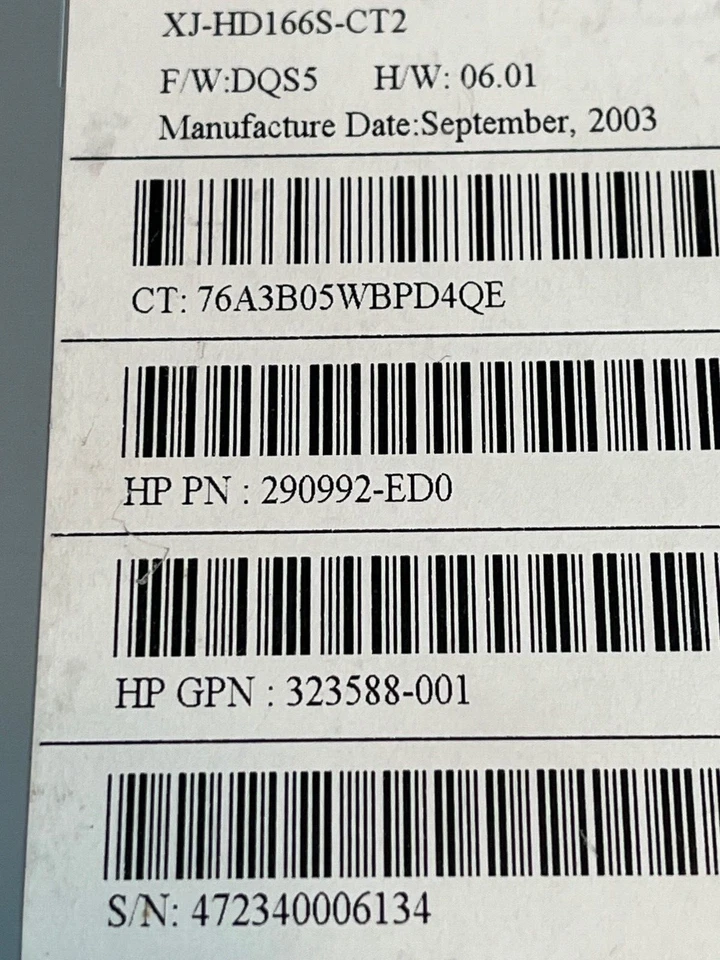 Lite-On IT XJ-HD166S DVD-ROM IDE Desktop Drive Black HP 325388-001 290992-ED0 - Image 3 of 3