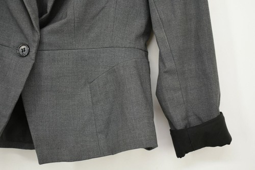Worthington Petite Womens Gray Notch Collar 1 Button Formal Business Blazer 4P - Picture 7 of 7