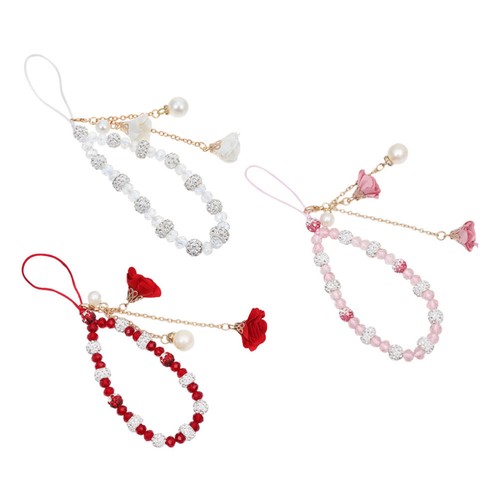 3 Pcs Blumenarmband Lanyards Zum Aufhängen Von Telefonen Hängedekoration - Zdjęcie 6 z 12