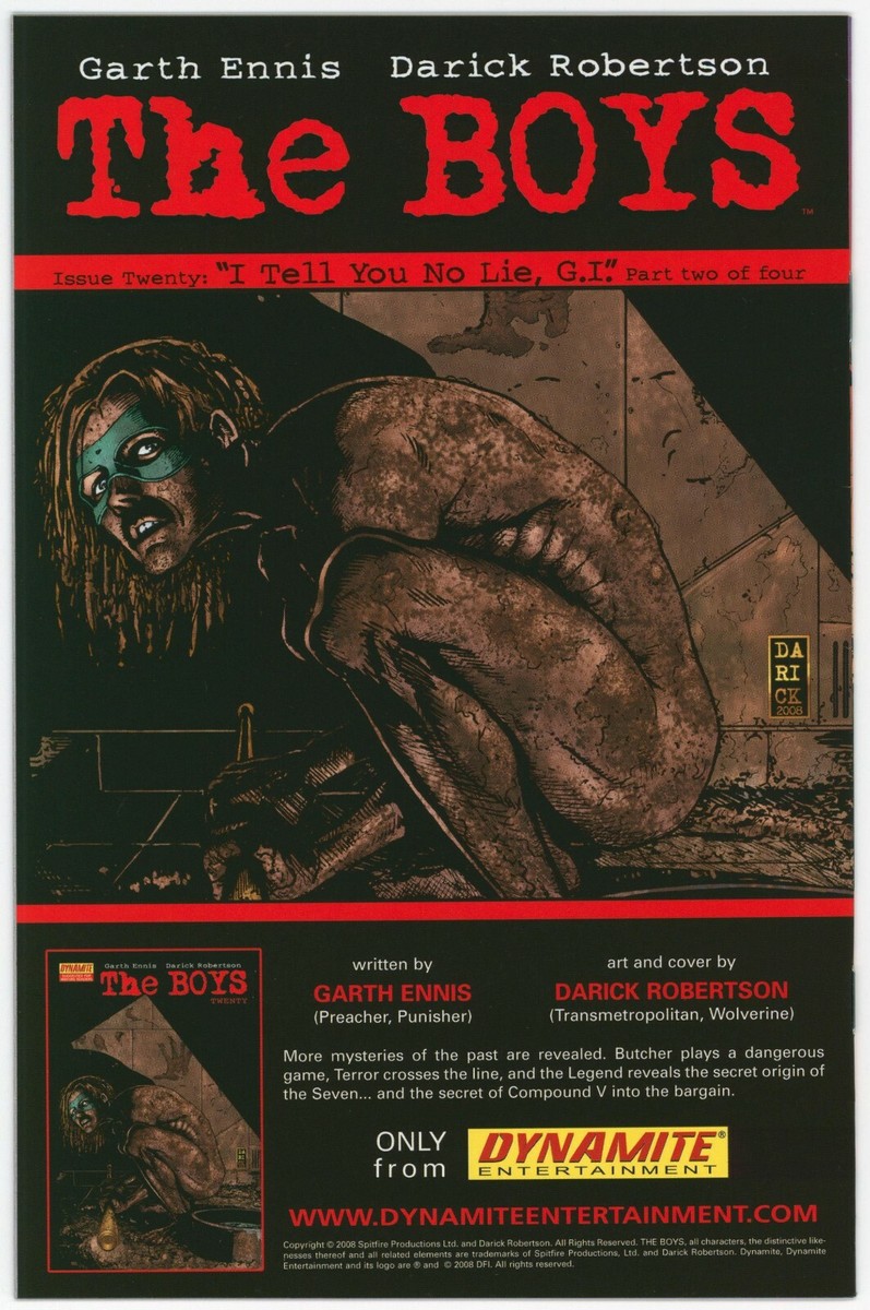 The Boys #19, Dynamite comics 2008, VF+, 1st appearance of