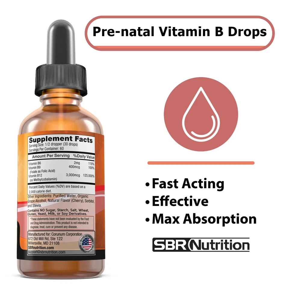 Vitaminas prenatales B12, B6, B9 ácido fólico | Mujeres embarazo fertilidad posparto Foto 2 de 4