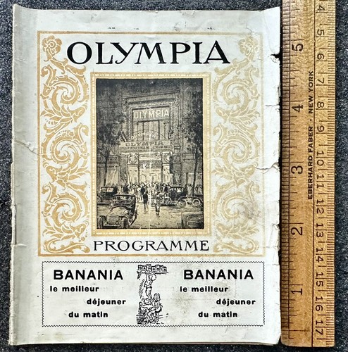Programa 1919/Entrada para Show/Famoso L'Olympia, París/Soldado de Estados Unidos/Primera Guerra Mundial - Imagen 6 de 10
