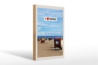 Holzschild Reise 20X30 Cm Ostsee Strand Meer Strandkorb Sand Schild Wooden Sign