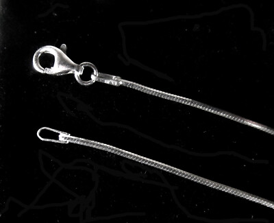 Chain 8 Sided Diamond Cut Mirror .925 Italy Sterling Silver Lobster Claw Clasp