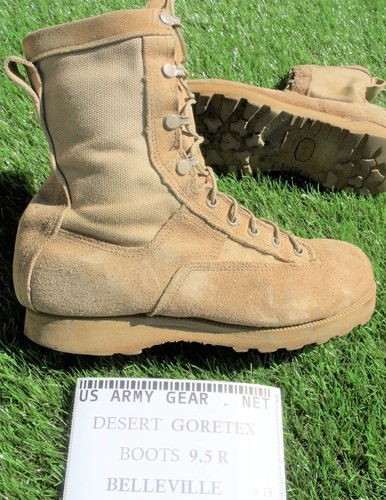 Belleville Militar Ejército Botas Botas Desierto 3 capa de clima templado  Gi Goretex 9.5 R | eBay