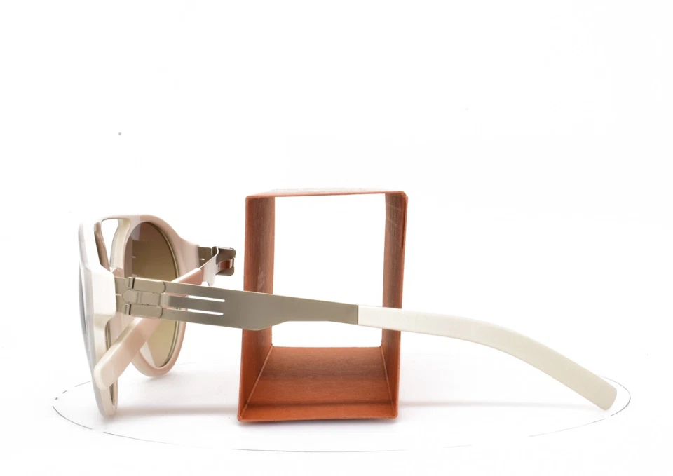 iC! Gafas de sol Berlín Claus Marfil Redondas Aviador Marrón Lente 53-21-145 Foto 3 de 4