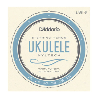 D'Addario EJ88T-8 Nyltech(TM) Natural Nylon 8 String Tenor Ukulele String Set