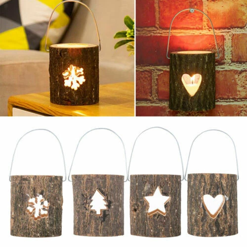 Portacandele e portalumini in legno per la decorazione della casa