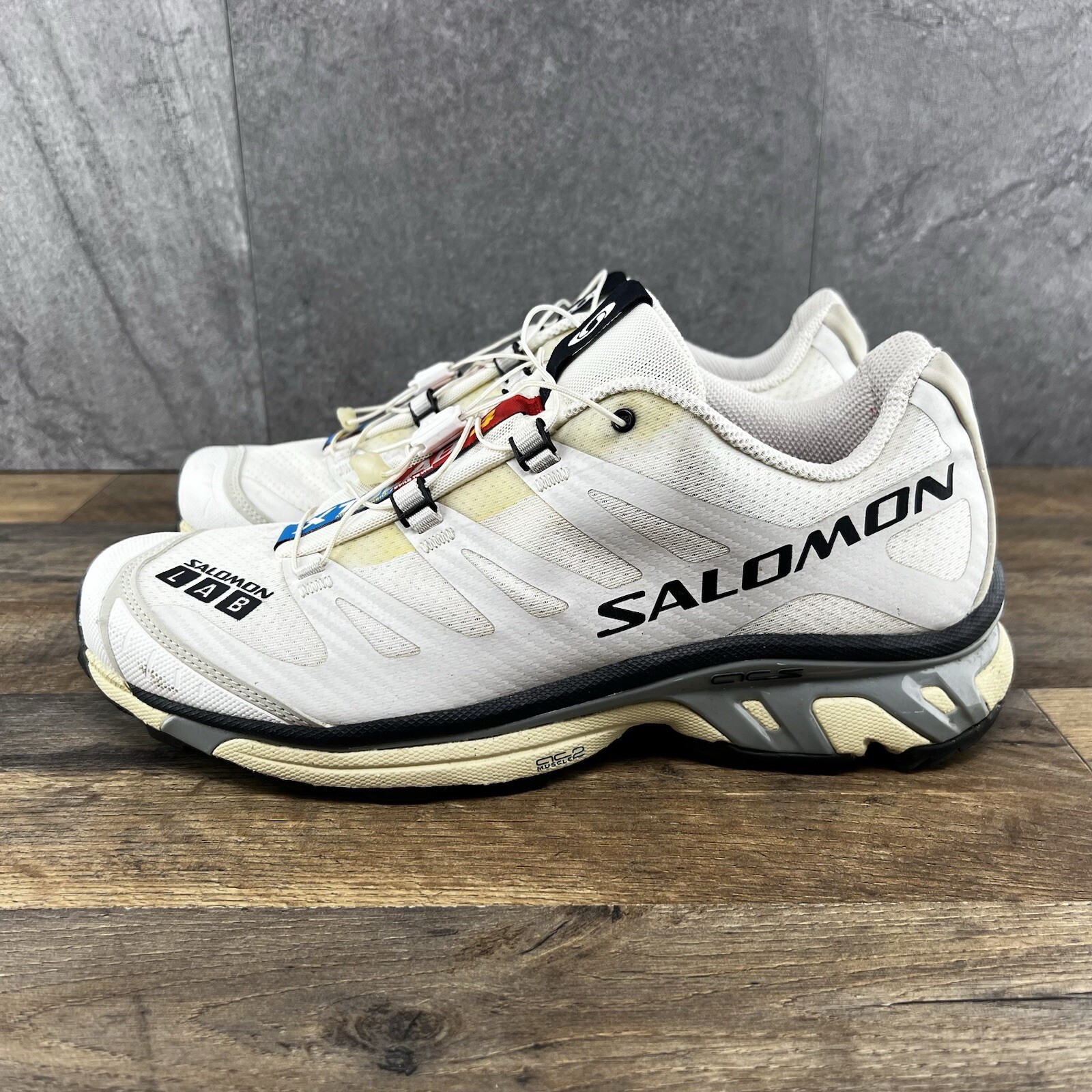 Scarpe da trail Salomon XT 4 taglia 10 5 da uomo bianche roccia lunare cielo notturno