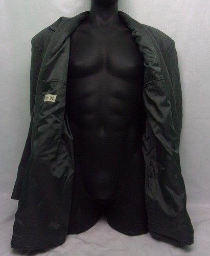 Haband Womens 100% Polyester Grey Blazer Sport Coat Jackets Size XL 2 Button - Picture 5 of 7