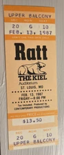 RATT POISON JOAN JETT RARE UNUSED CONCERT TICKET ST. LOUIS, MO 02/13/1987