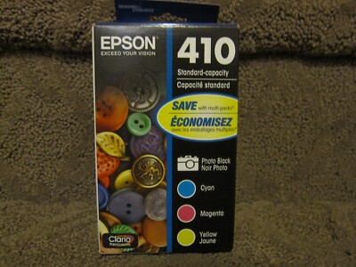 Epson T410520 Photo Black Cyan Magenta Yellow Ink Cartridge OEM # 410 06.2026