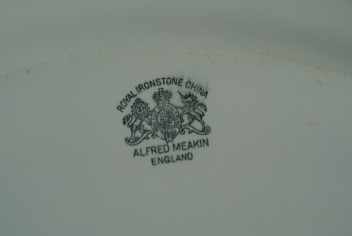 Antique Ironstone Alfred Meakin England White Oval Platter 13-1/2" - Picture 9 of 9