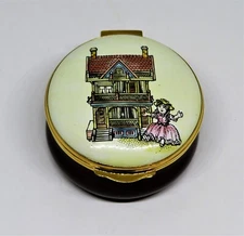CRUMMLES ENGLISH ENAMEL BOX - VINTAGE VICTORIAN DOLL & DOLLHOUSE - MIB
