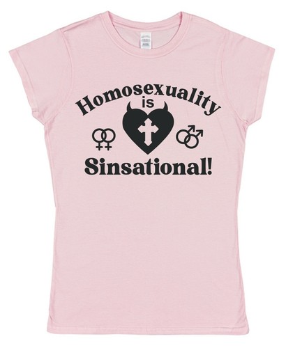 Homosexuality Is Sinsational T-Shirt LGBTQ Lesbian Bi Gay Queer Sexuality Pride - Picture 18 of 24