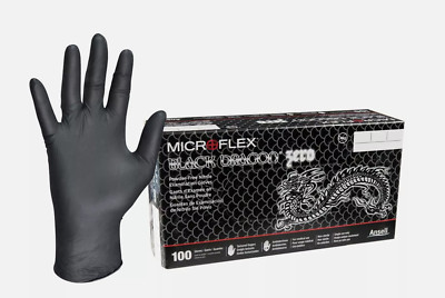 Microflex Black Dragon Powder Free Nitrile Exam Gloves - XL -Case of 1000 Gloves