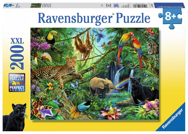 200 Teile Ravensburger Kinder Puzzle Xxl Tiere Im Dschungel 12660-image