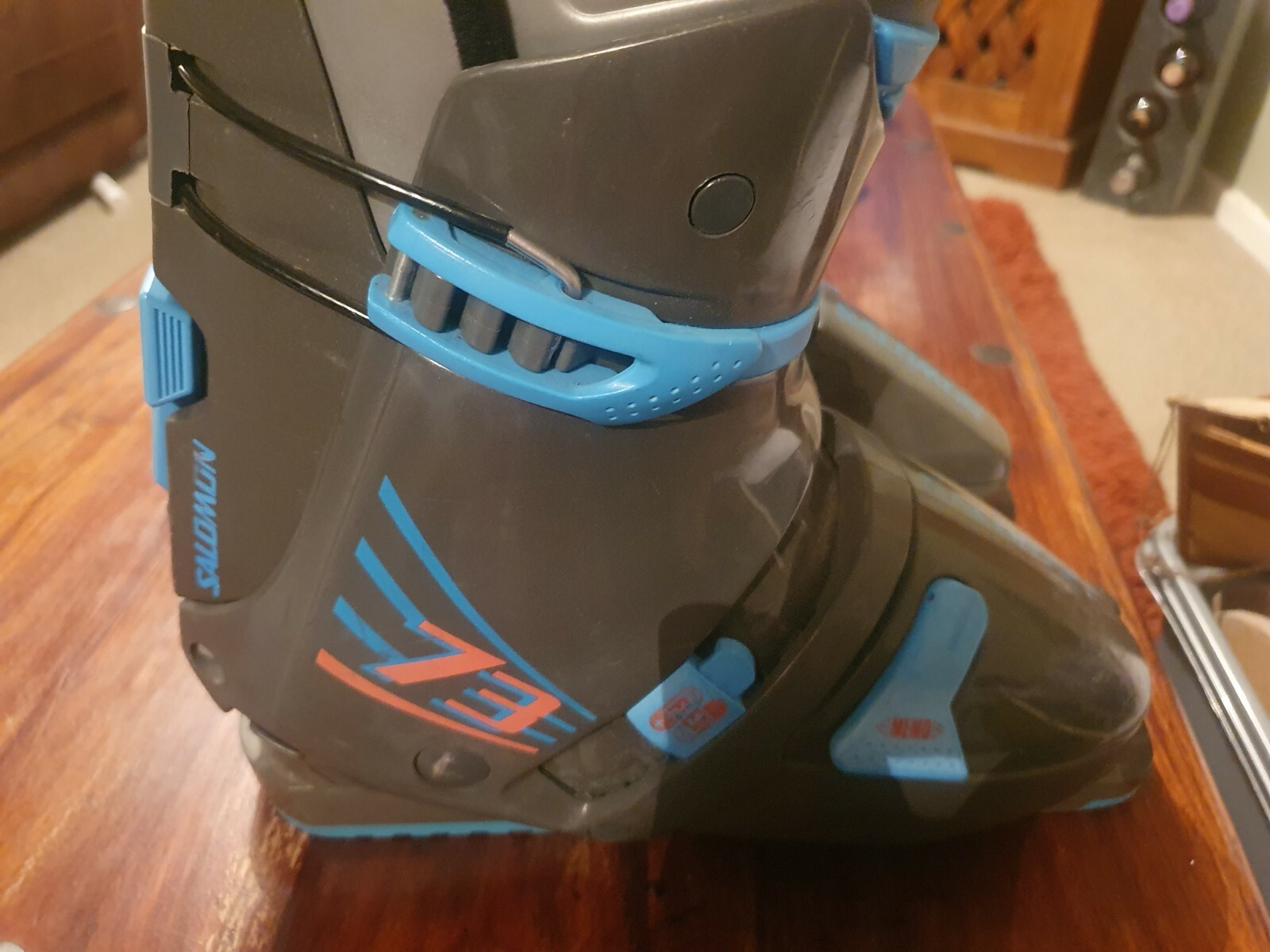 Scarponi da sci uomo Salomon HTC 73 taglia 335 26 5 grigio blu ottime condizioni