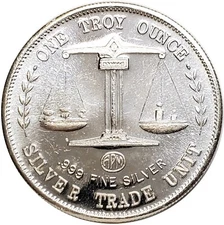 Rare APM .999 Silver 1 Oz Proof American Eagle & Flag Bullion Trade Unit # 0274