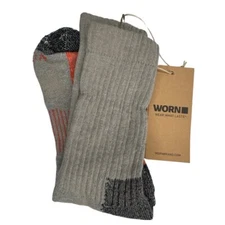 W0RN Work Boot Socks Size M (Men 8-9.5, Women 10-12) All Climates - 1 Pair - NWT