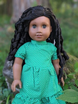 Viveca Custom American Girl Doll OOAK Black Hair Grey Eyes Sonali