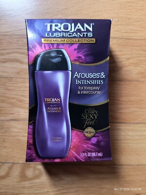 Trojan Arouses & Intensifies Personal Lubricant Premium 3oz Exp 02/2027 Sealed 