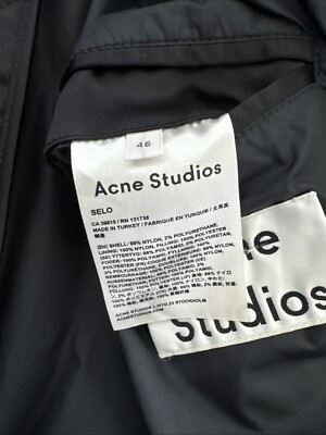 VINTAGE ACNE STUDIOS BLACK SELO BOMBER JACKET SIZE 46 | eBay
