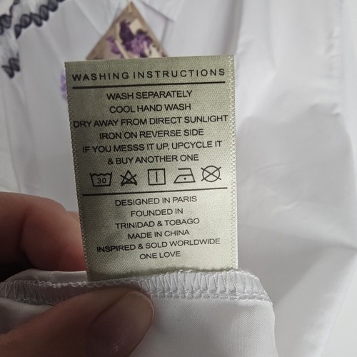 The Hideout Clothing Men's Sz 3XL Valensole Lavender Limestone Embroidered Shirt - Picture 10 of 12