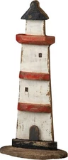 Primitive Wooden Lighthouse Sitter - 103277