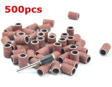 500pcs 1/2" 80 Grit Sanding Drum Sleeves Sander with 10 Mandrels for Dremel Tool