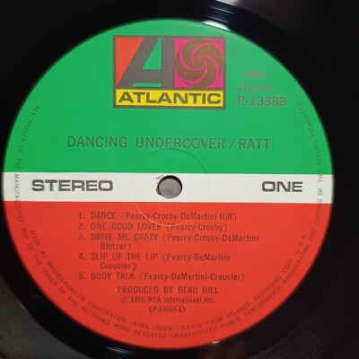 RATT-DANCING UNDERCOVER P-13388 JAPAN ORIGINAL ISSUE 1LP OBI,2