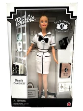Vintage 90s Barbie See's Candies A Happy Habit Doll NEW