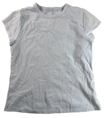 We The Free People Women’s Medium Be My Baby Tee Rolled Hem Cropped Navy Blue