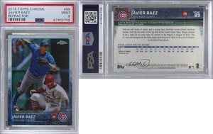 2015 Topps Chrome Refractor Javier Baez #89 PSA 9 MINT Rookie RC