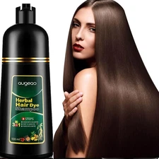 Hair Dye Color Shampoo 500ml Instant Fast Permanent Natural Coconut DYE Color