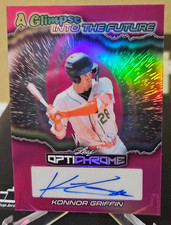 KONNOR GRIFFIN (PIRATES) 2025 LEAF OPTICHROME AUTO PROSPECT SSP CARD #5/8