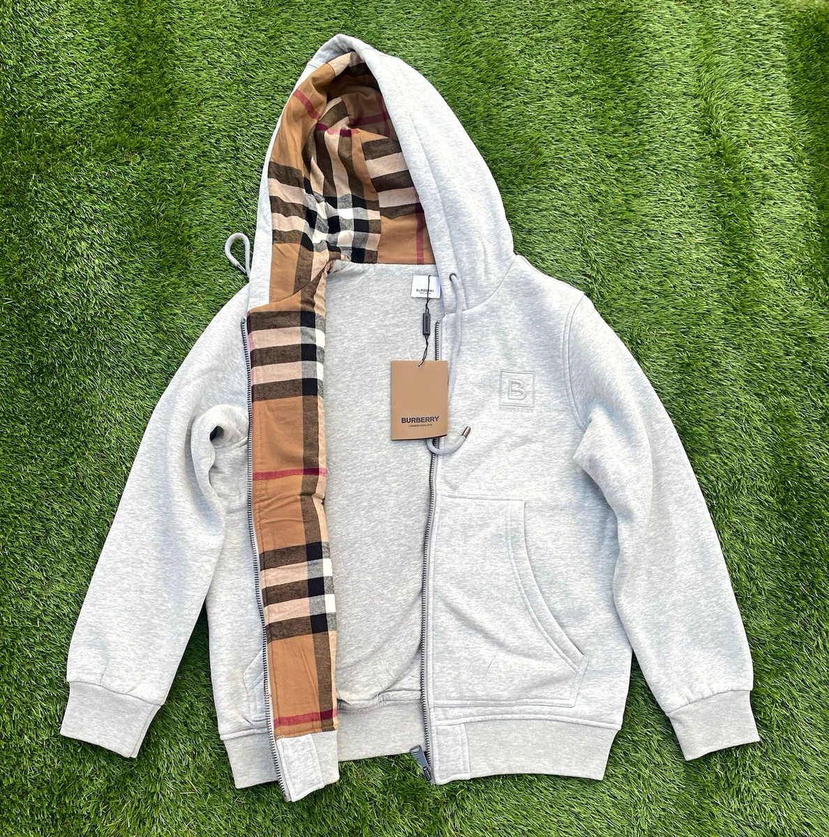 Burberry Gray Cotton Hoodies & Sweatshirts for Men for Sale | Shop