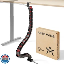 ARES WING Under Desk Cable Management Spine, Clamp On Vertebrae C