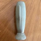 Vtg 8" Tall Frankoma Bullet-Shaped Footed Base Bud Vase #43 Prairie Green