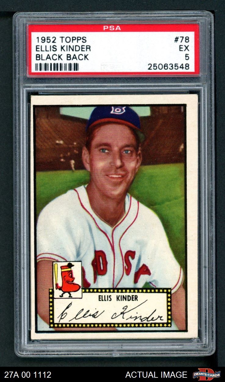 1952 Topps #78 Ellis Kinder Red Sox PSA 5 - EX