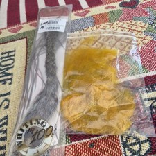 Whiting Dry Fly Hackle 100?s Size 14 black with squirrel tail and gold dubbing.